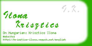 ilona krisztics business card